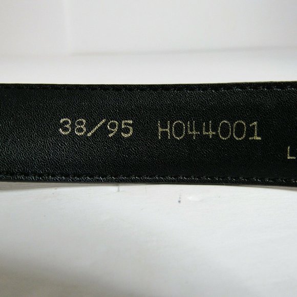 BLACK SNAKE SKIN Narrow Belt Women's Size 38" Waist x 1" Wide Style# H044001 - Picture 7 of 7